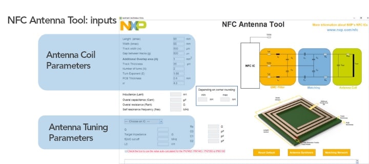 图2 - NFC天线设计工具图形用户界面(GUI)